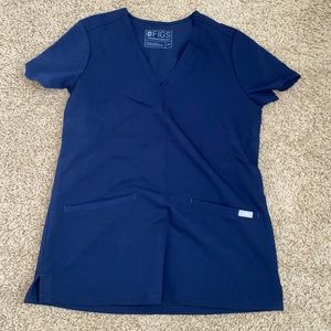 figs navy 3 pocket scrub top size xs